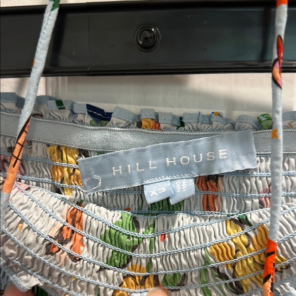 Hill House Strapless Floral Dress - Blue Multi - Picture 3 of 5